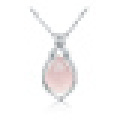 Frauen &amp; rsquor; S 925 Sterling Silber Teardrop Shaped Anhänger Halskette mit Kette